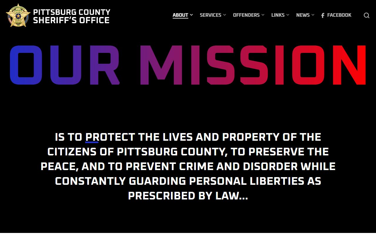 Pittsburg County Sheriff personnel page tied to Pittsburg County Court Clerk courthouse operations