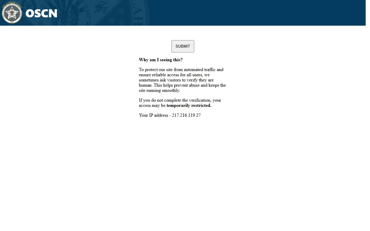 Pittsburg County court dockets and the Oklahoma criminal statutes index